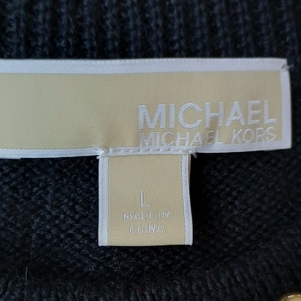 Studded Black and Gold Women's Sweater - Picture 2 of 7